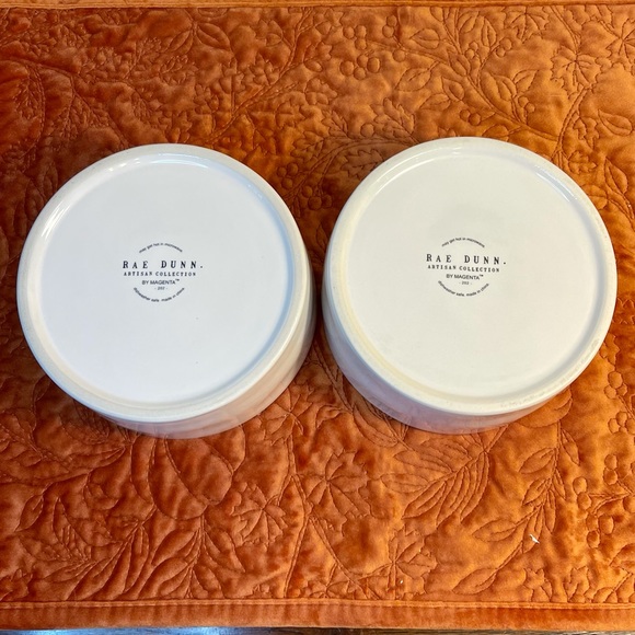 NWT - RAE DUNN "ENJOY & ALL MINE" 6-inch Pet Bowl Set - Picture 8 of 8